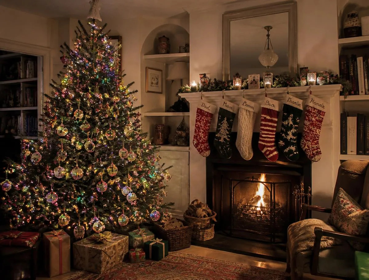 Colourful Family Christmas Christmas decorating style