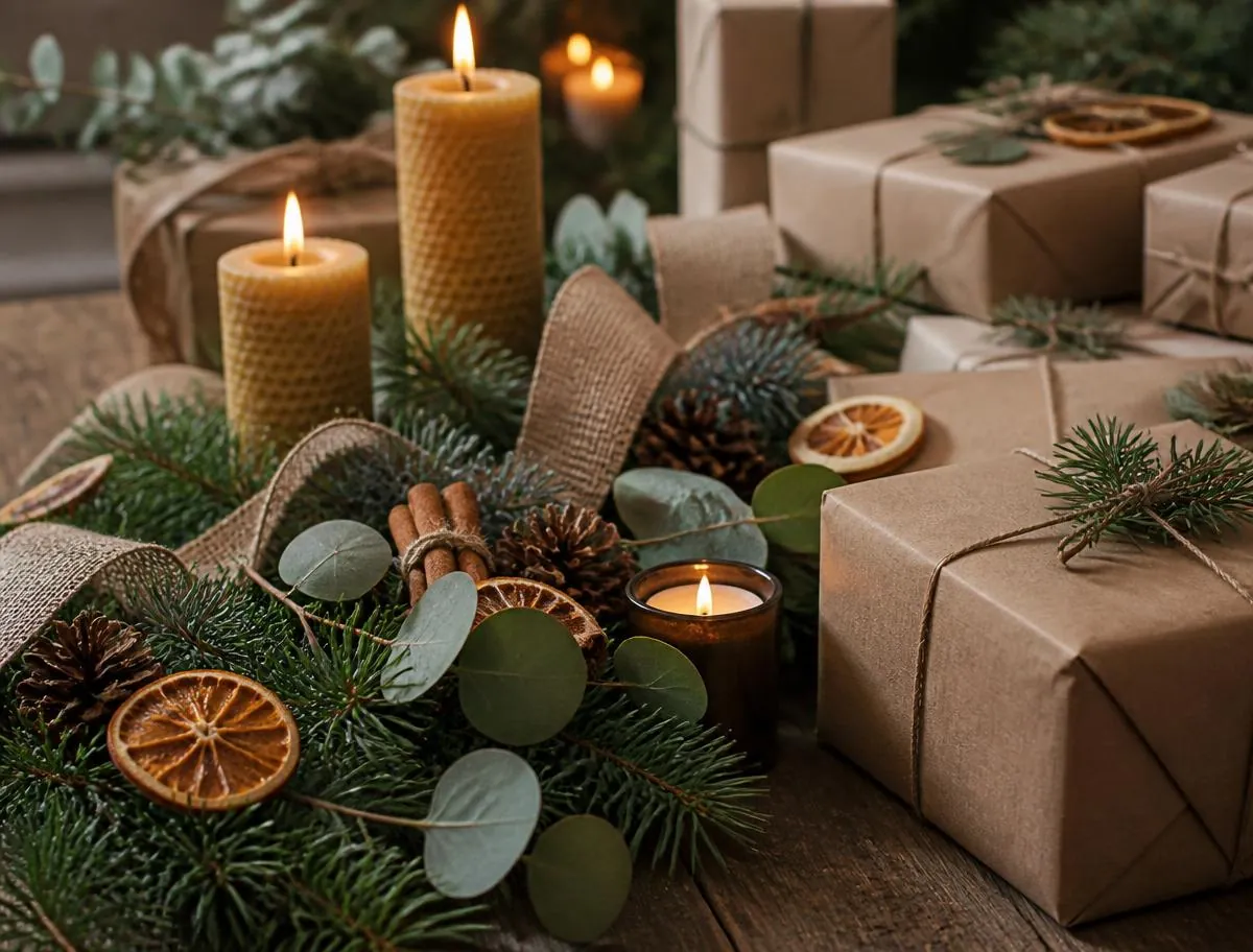 Natural Woodland Christmas decorating style